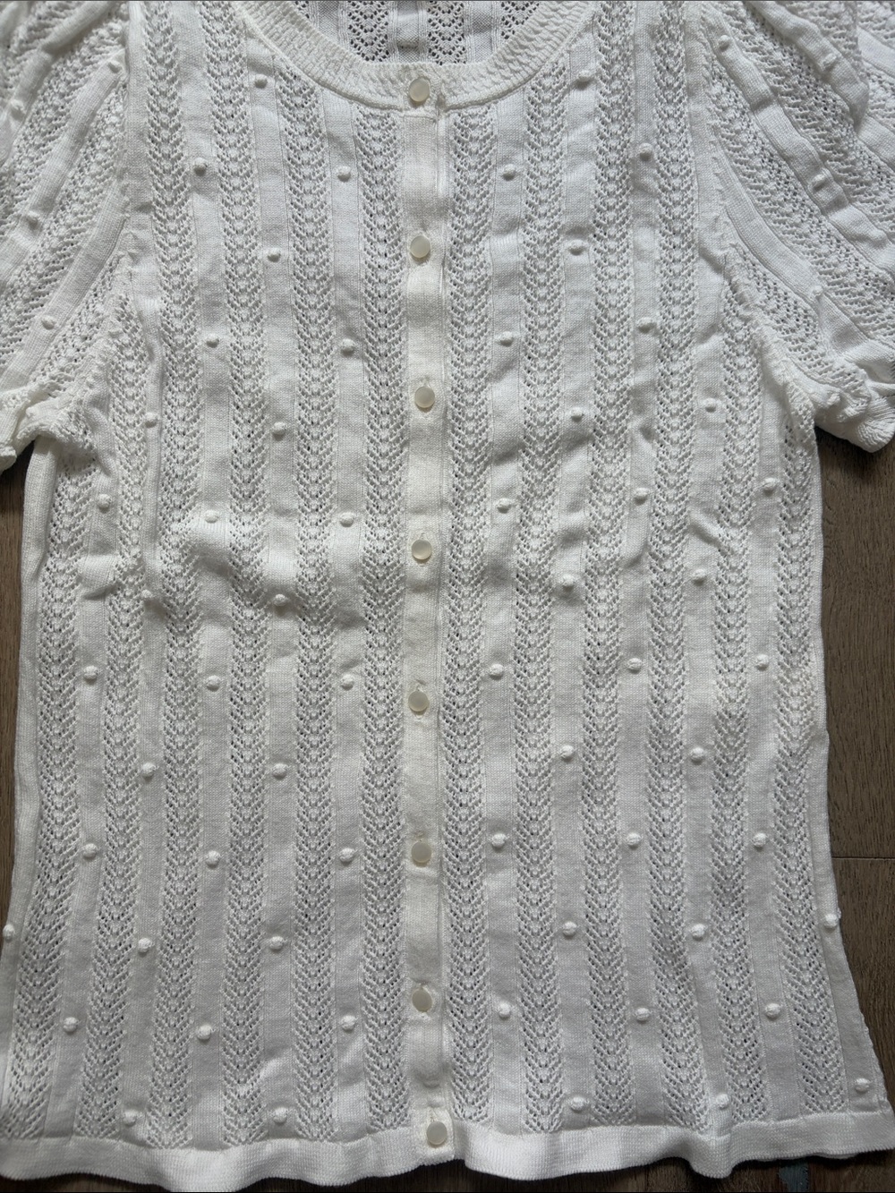 EUC sezane davie cardigan ecru size medium - Picture 4 of 16